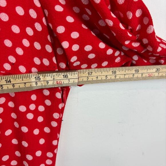 Pimkie Polka Dot Dress Red White Parisian Rockabilly Pin Up Retro M - Picture 9 of 11